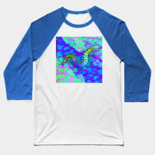 Iridescent Centipede | Cheetah Print (Blue/Green) Baseball T-Shirt